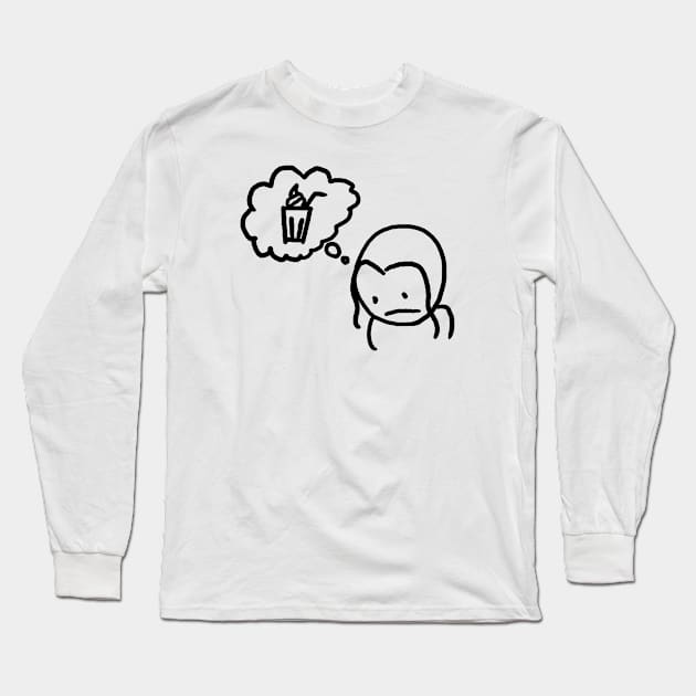 I want a milkshake Long Sleeve T-Shirt by bobwulff